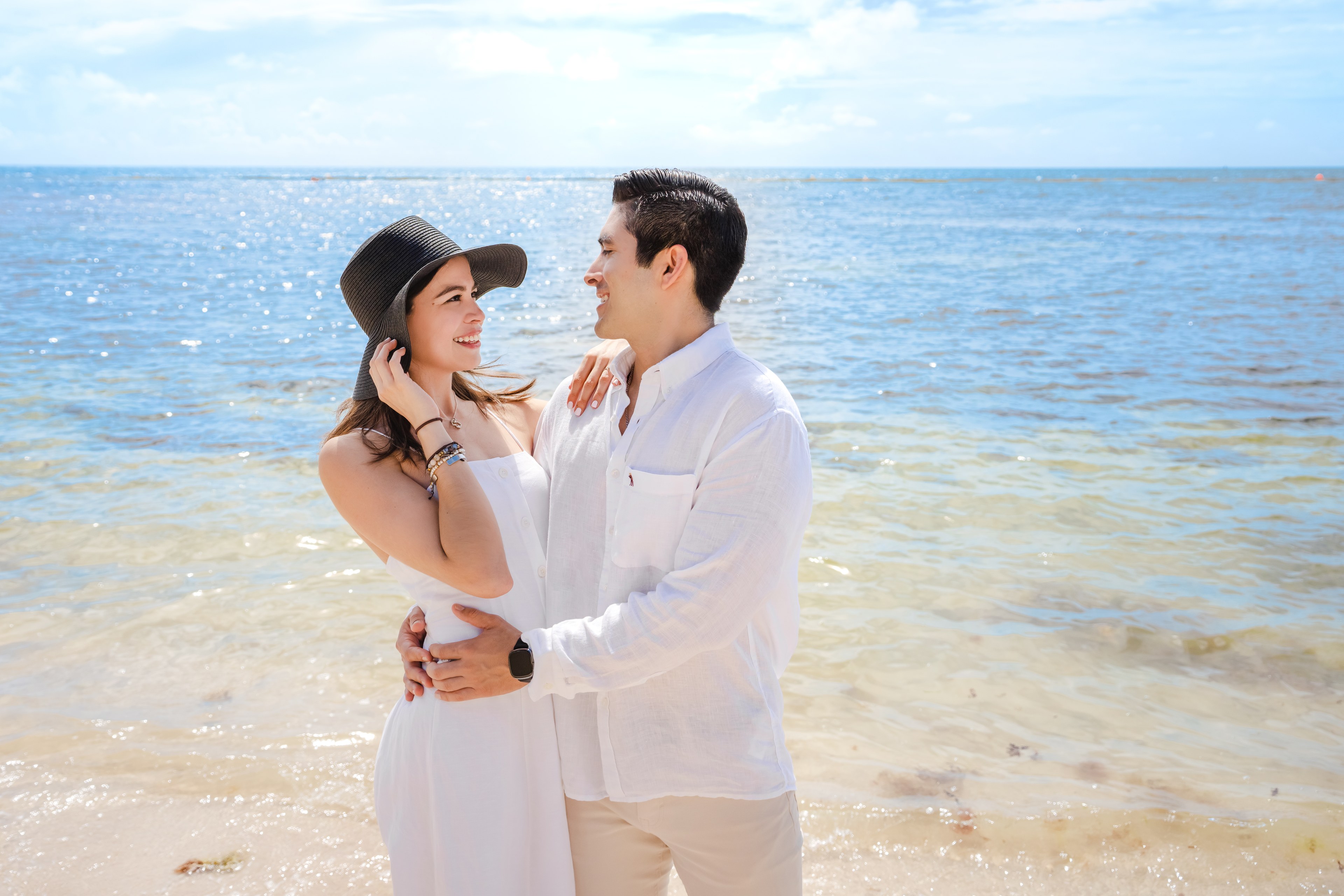 Couple beach walk Riviera Maya by IVAE Studios