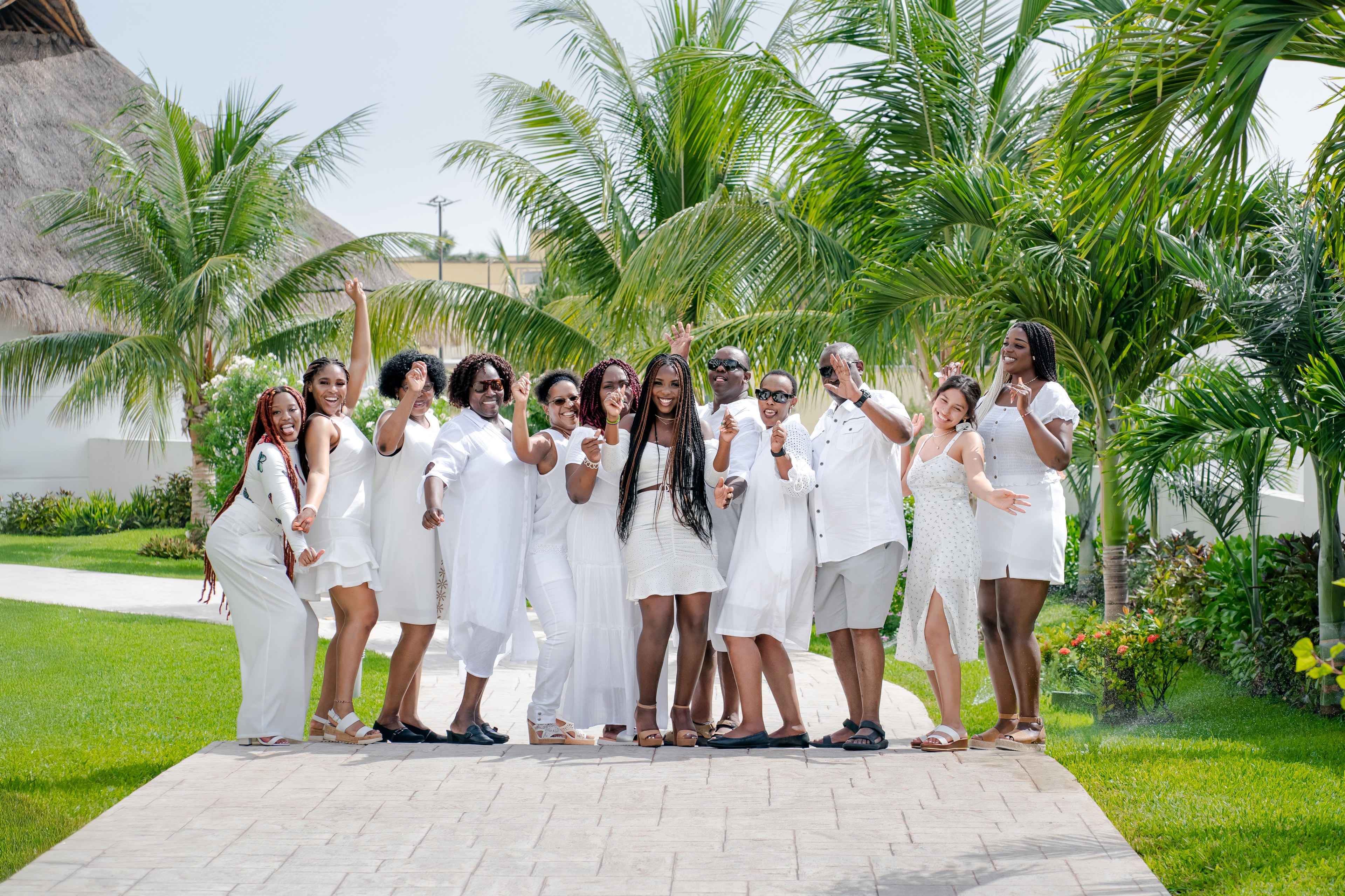 Family Riviera Maya wedding formal portrait IVAE Studios sample