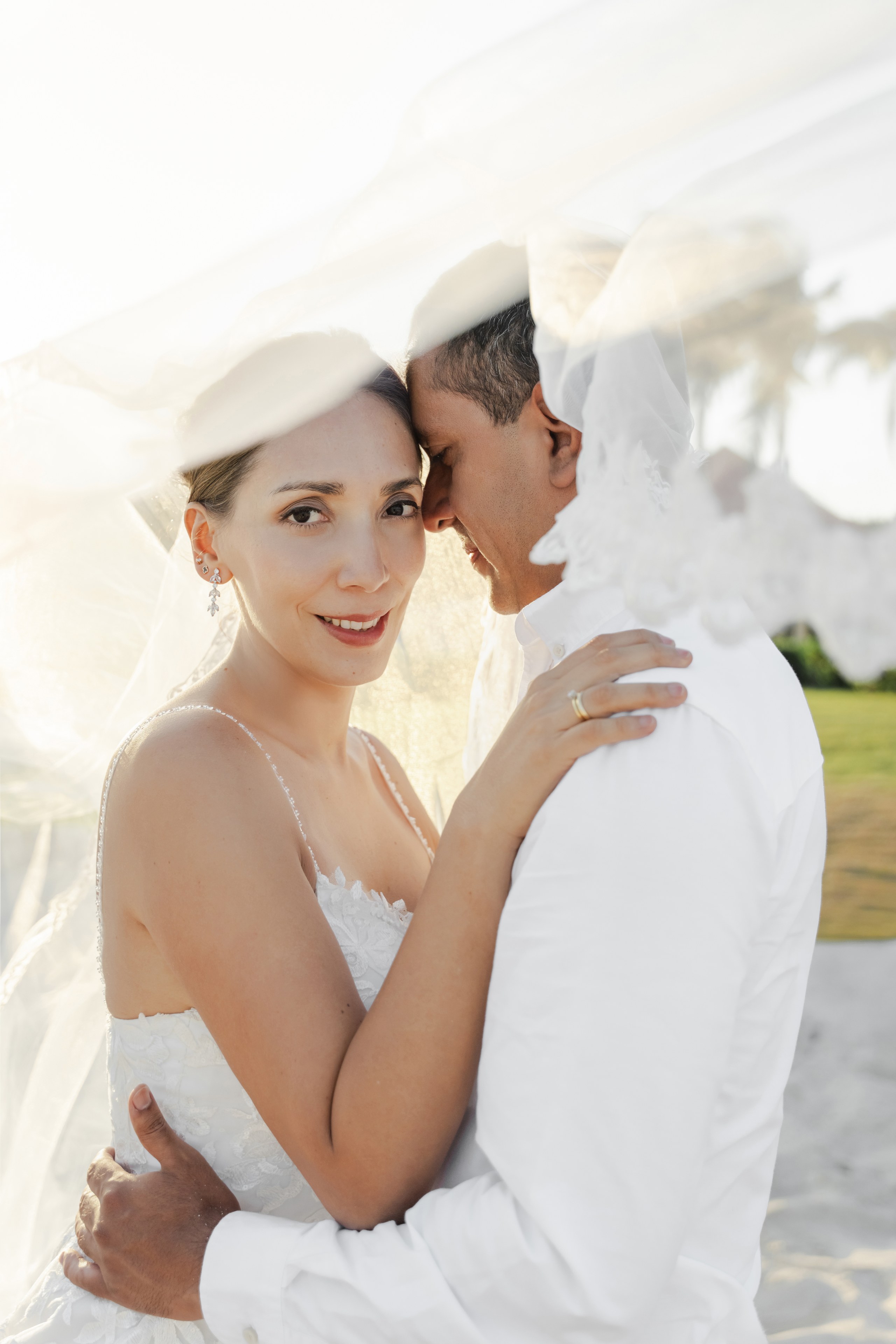 Luxury destination wedding bride at Playa Mujeres resort in Mexico — IVAE Studios destination wedding photographer
