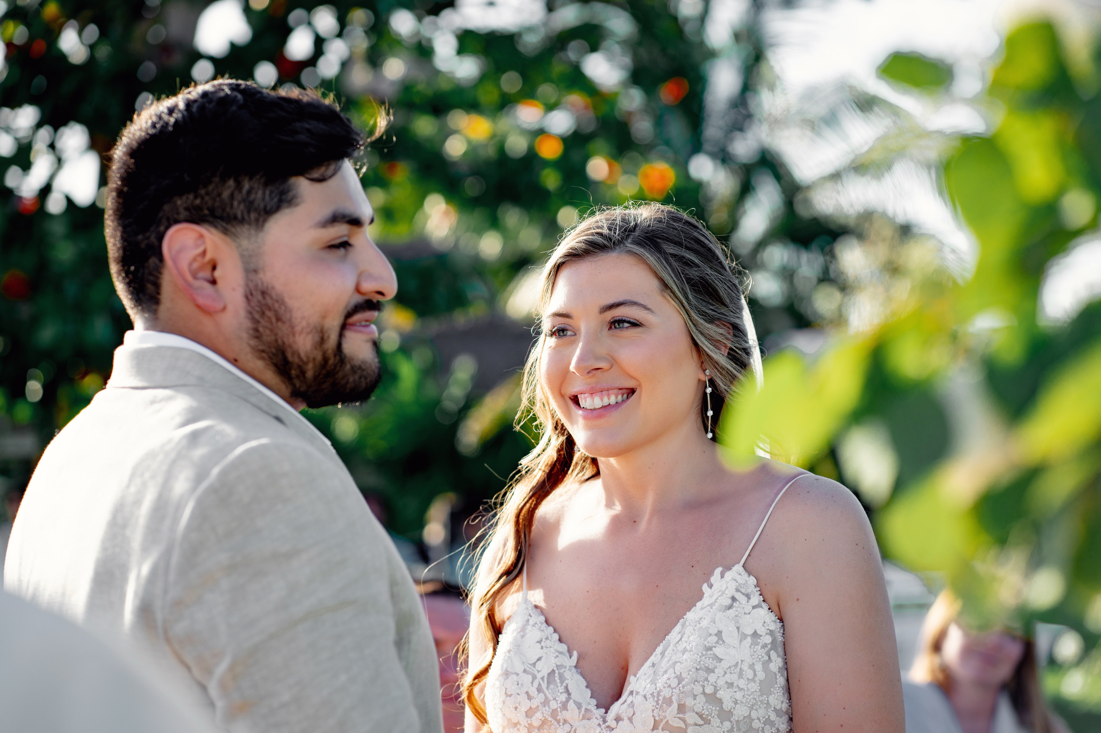 Groom at Playa Mujeres luxury resort wedding photographed by IVAE Studios
